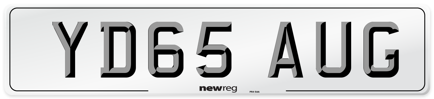 YD65 AUG Number Plate from New Reg
